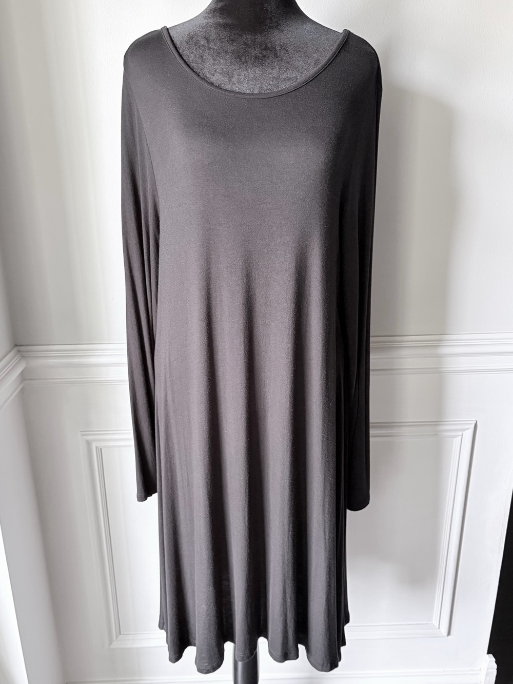 Ultra Flirt Long Sleeve Stretch Midi Swing Dress